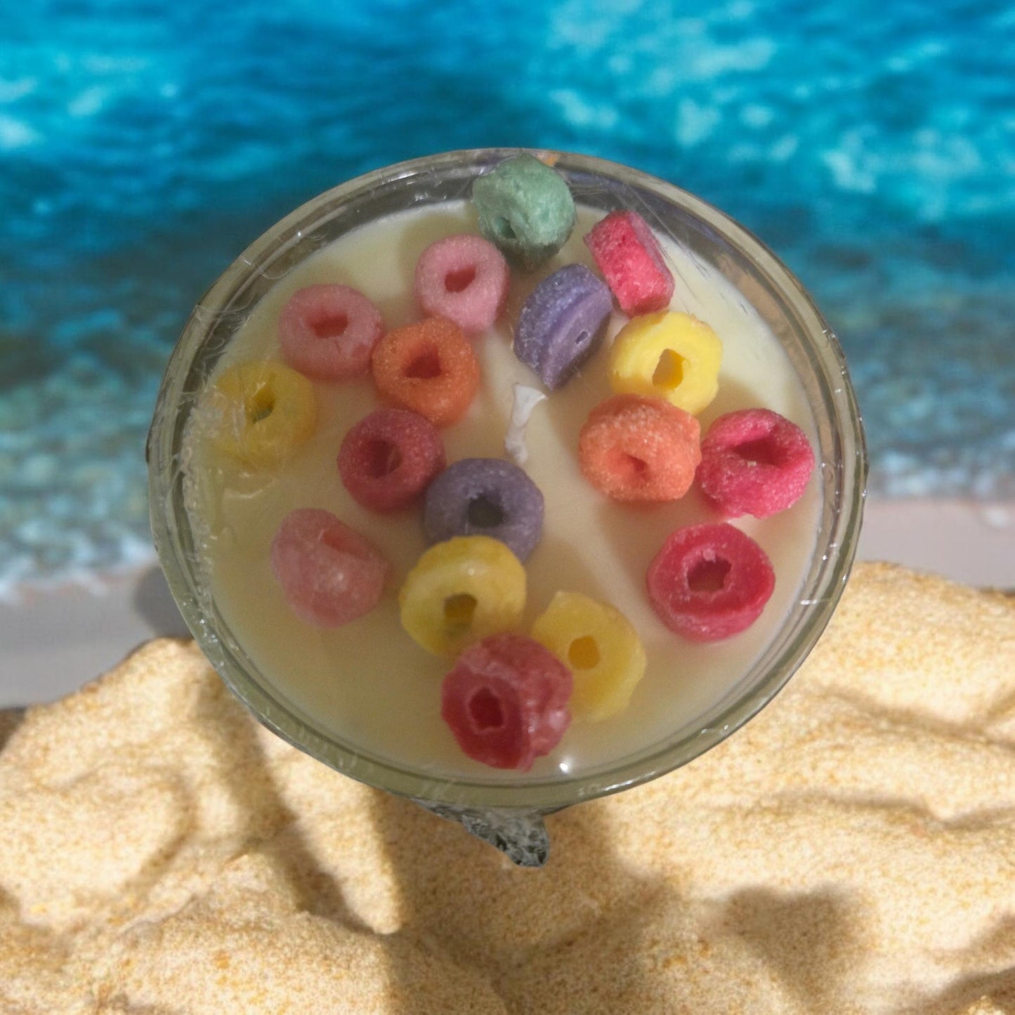 Small Fruitloops  Candle