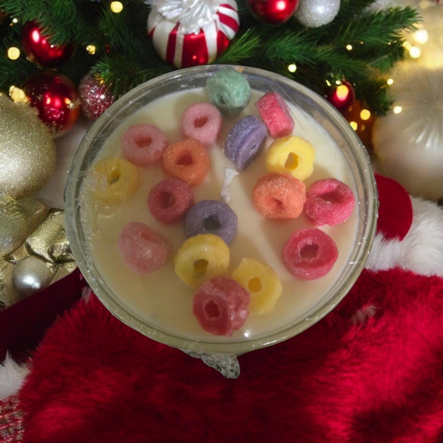 Small Fruitloops  Candle