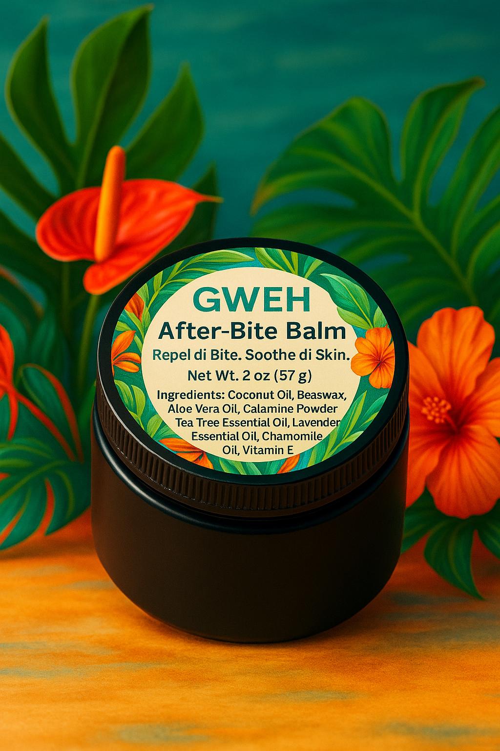 GWEH After Bite Balm-Mosquito Bite Relief-Natural Itch Soother- Tropical Skin Balm