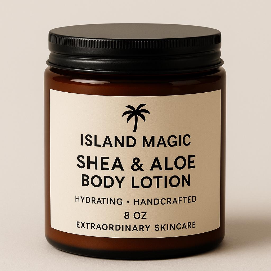 Shea Aloe Body Lotion-8oz- Scented and Unscented. Vegan Skincare
