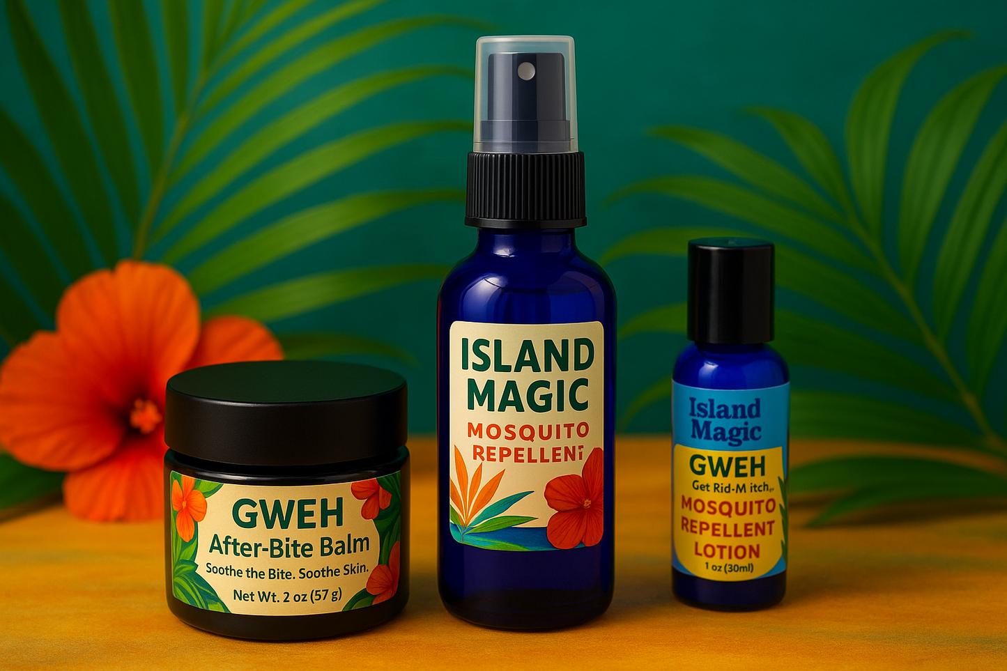 Travel-Size GWEH Trio (Mosquito Spray + Bite Balm + Mini Lotion)