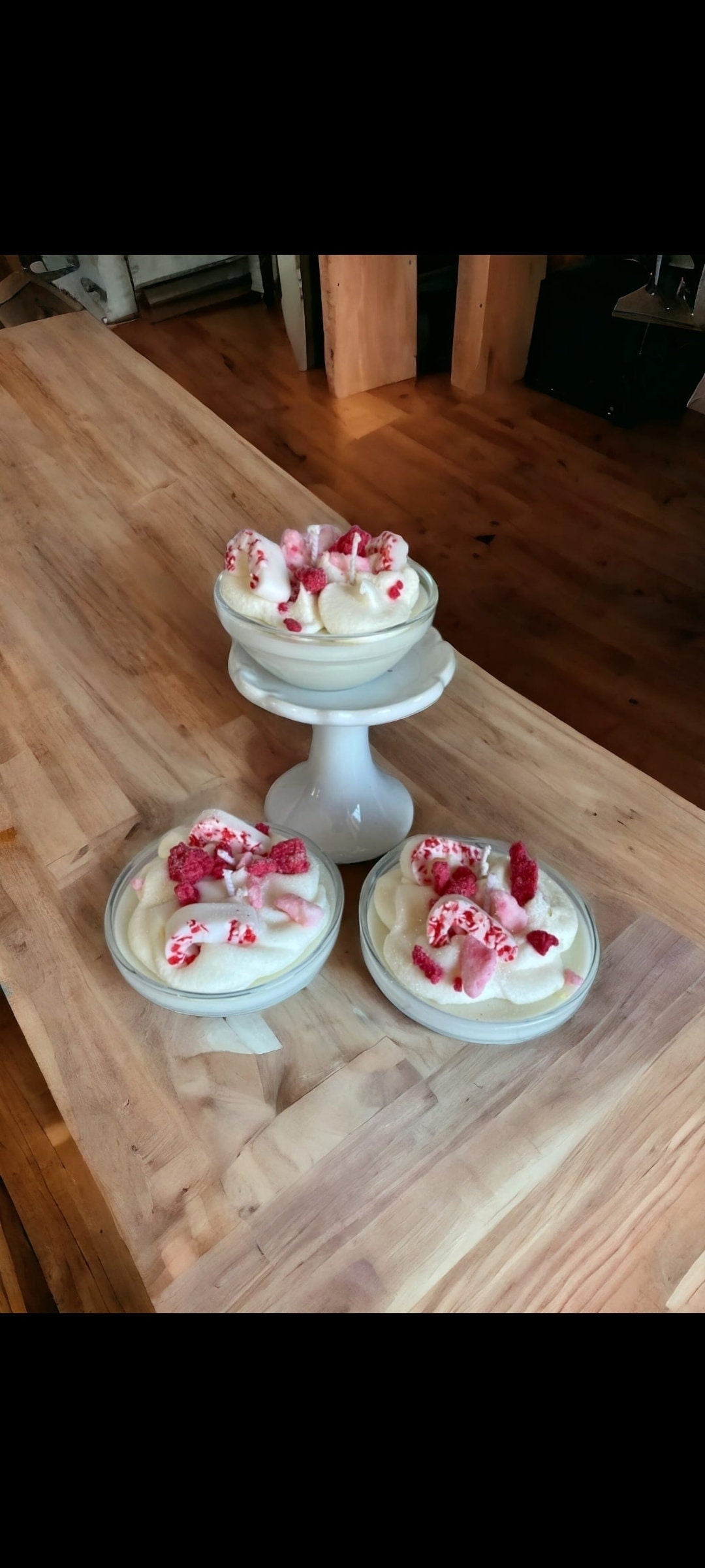 Small Peppermint Dessert Candle