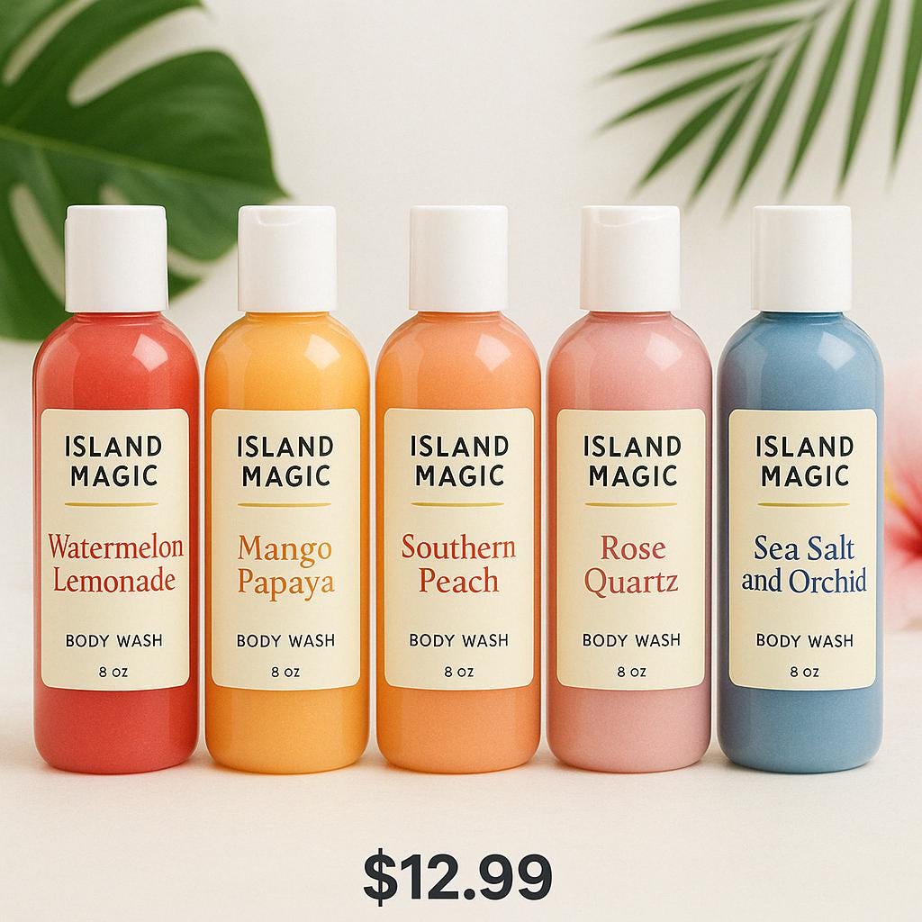 Island Magic Body Wash -Shower Gel 8oz