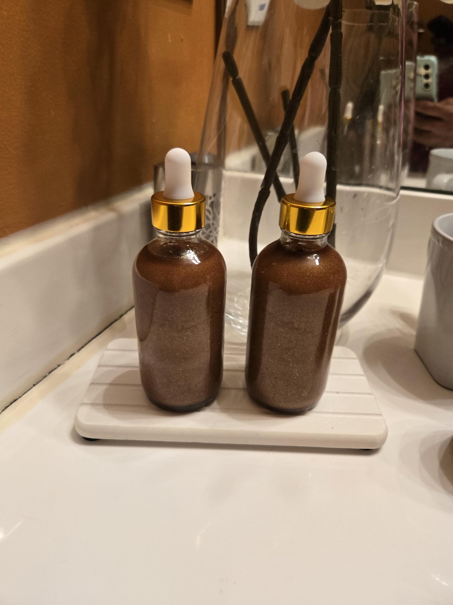 Golden by Island Magic -Bronze Glow Oil | Coconut Vanilla Shimmer Body Oil | Sun-Kissed Skin Elixir 4oz