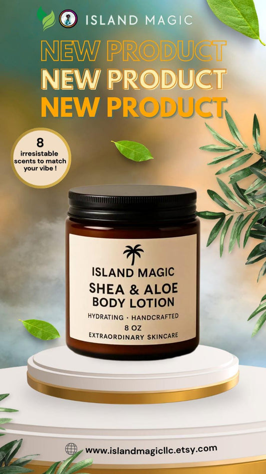 Shea Aloe Body Lotion-8oz- Scented and Unscented. Vegan Skincare