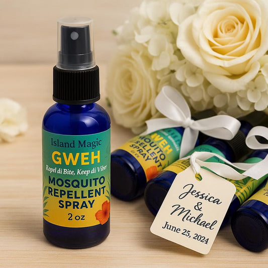 GWEH Mosquito Repellent Spray 2 oz | Bulk Wedding Favors, Party Gifts, Travel Size | Island Magic-Bulk Listing 10 and up bottles